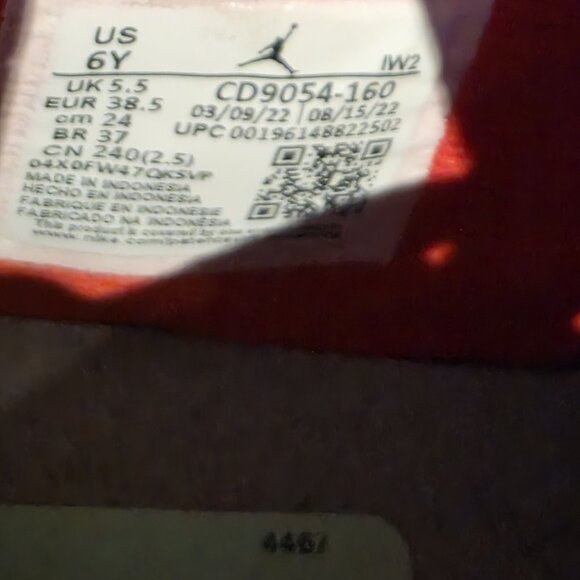 Nike Air Jordan Legacy 312 Low Fire Red/White Womens size 7.5  CD9054-160 GS6Y - Picture 9 of 9